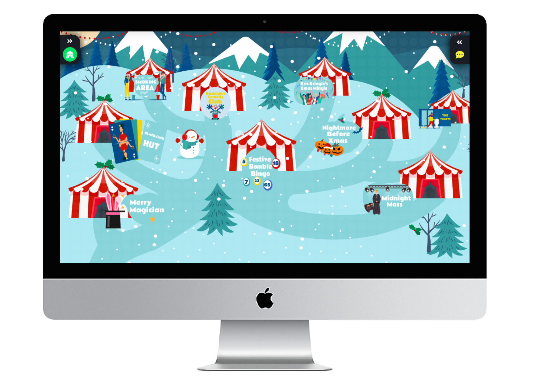 The Big Top Christmas Party Map