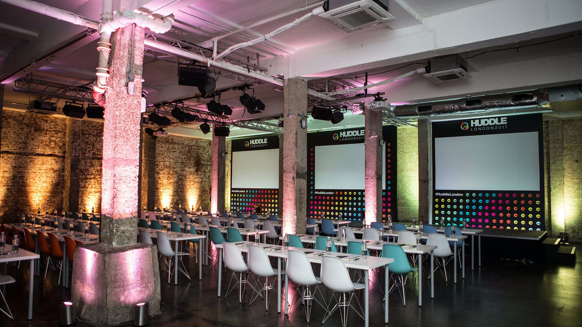 Warehouse conference set up at Studio Spaces