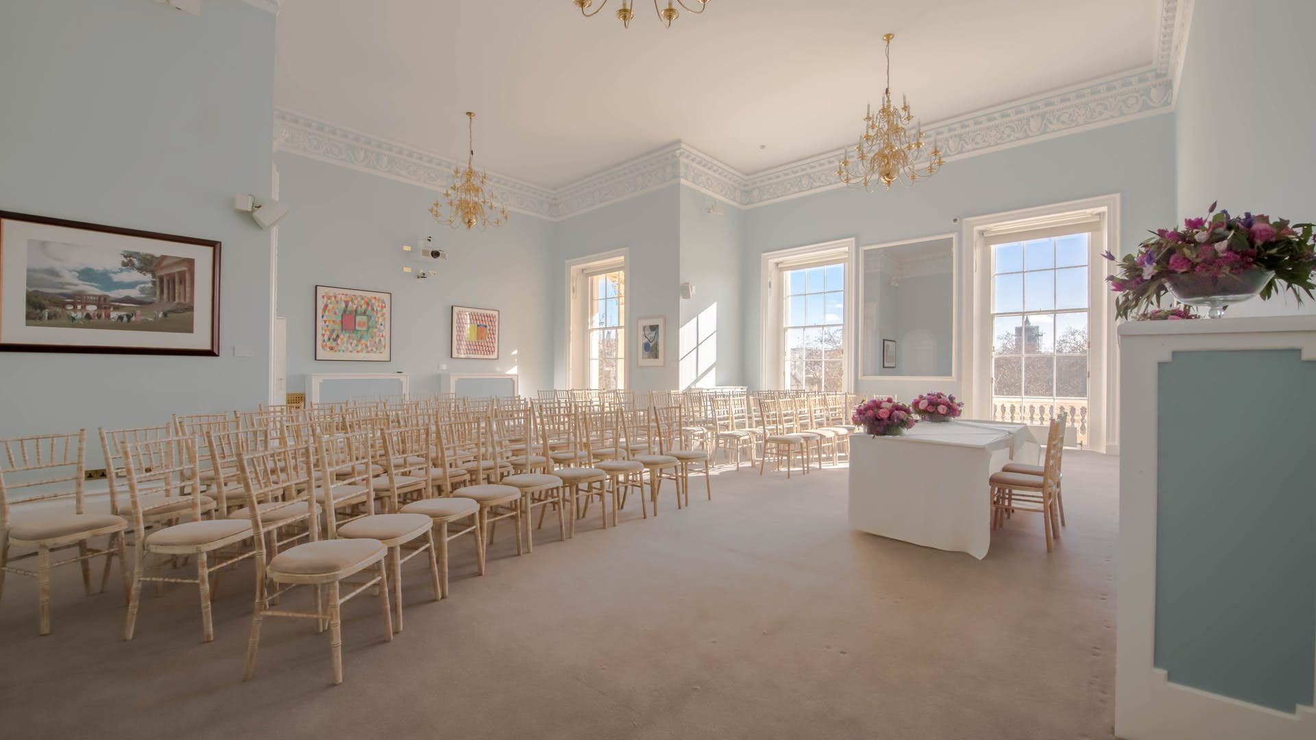 Wedding set up at Carlton House Terrace