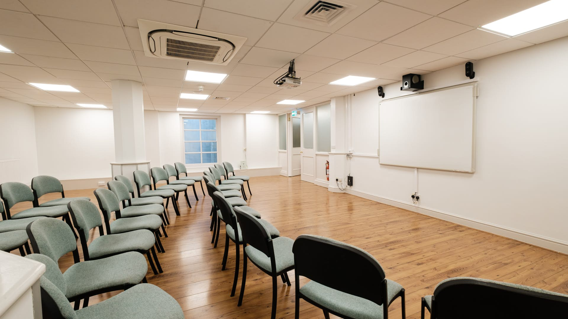 Conference set up in the Susannah Barford Room